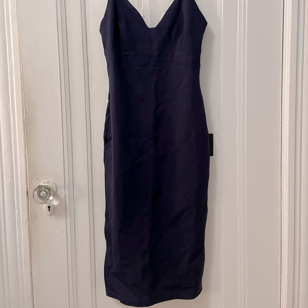 Navy bodycon midi dress